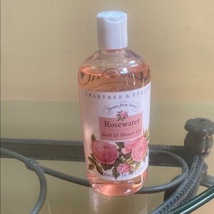 New Crabtree & Evelyn Rosewater Bath & Shower Gel large size 16.9 oz